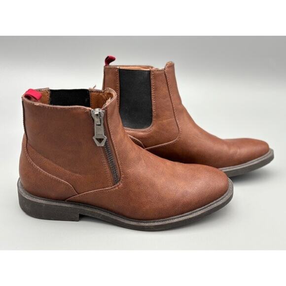 Guess Other - EUC Mens sz. 8.5 brown Guess ankle chelsea boots w/zipper NO ORIGINAL PACKAGING